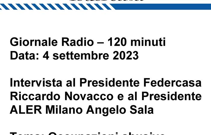 Intervista al Presidente Federcasa Riccardo Novacco e al Presidente ALER Milano Angelo Sala